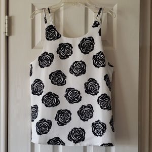 Cooper & Ella strappy rose stencil top